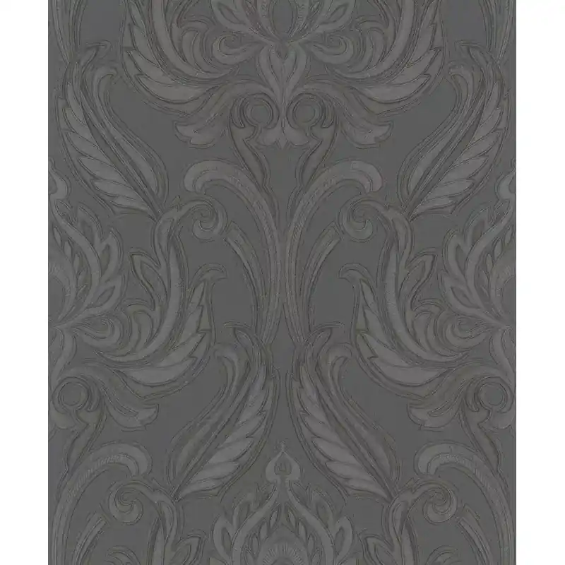 Ofertă de sezon Tapet Vinilic Clasic Damasc Negru, Colecția Melange, 36106 Rolă Lată 10.05 m x 1.06 m