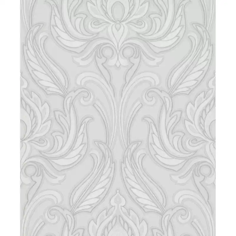 Tapet Vinilic Clasic Damasc Gri Deschis, Colecția Melange, 36101 Rolă Lată 10.05 m x 1.06 m Expediere rapidă