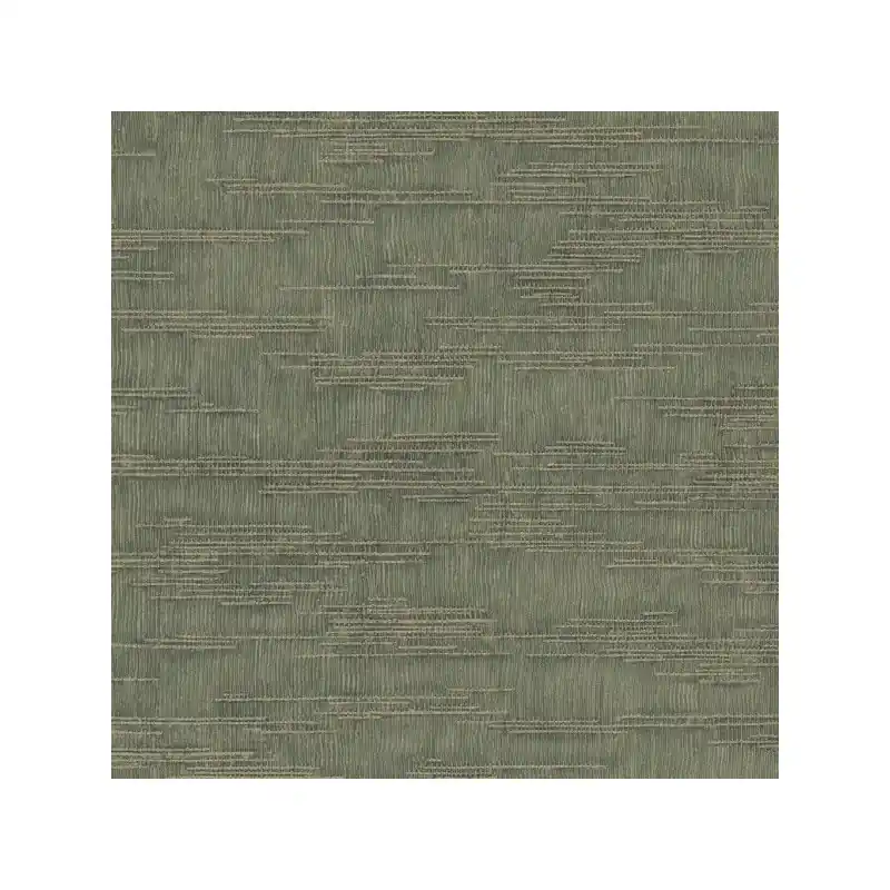 Reducere de preț Tapet Texturat Premium Craft, Verde-Auriu, Model Liniar Abstract, 36635 Dimensiune10.05m x 0.70m