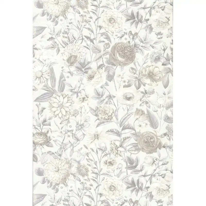 Calitate înaltă Tapet Floral Elegant cu Fundal Alb, Silva Essence 21102, Dimensiune 10.05m x 0.53m
