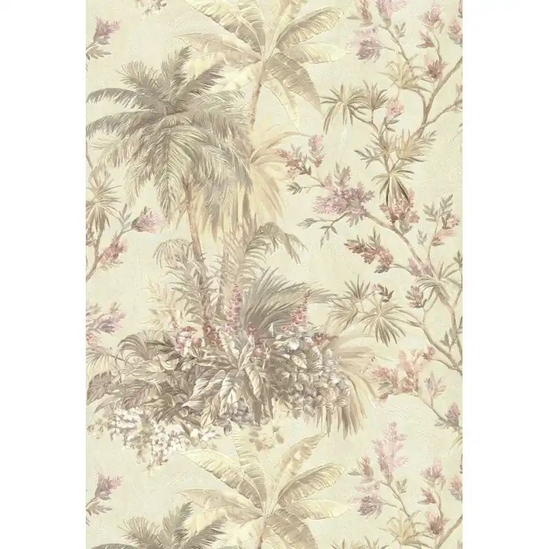 Tapet Tropical Premium Silva Essence,21157 Model Palmieri și Plante Exotice,Crem-Roz 10.05m x 0.53m Noutate
