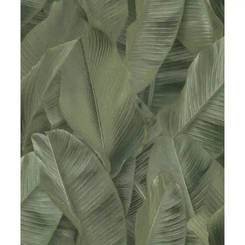 Tapet Premium Ravello,RV870004 Model Frunze Tropicale Texturate, Verde, 10.05m x 0.53m Mai ieftin