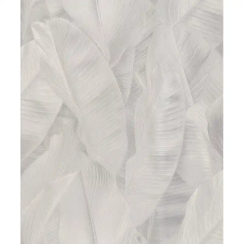 Bestseller Tapet Premium Ravello,RV870001 Model Frunze Tropicale Texturate, Gri-Alb, 10.05m x 0.53m