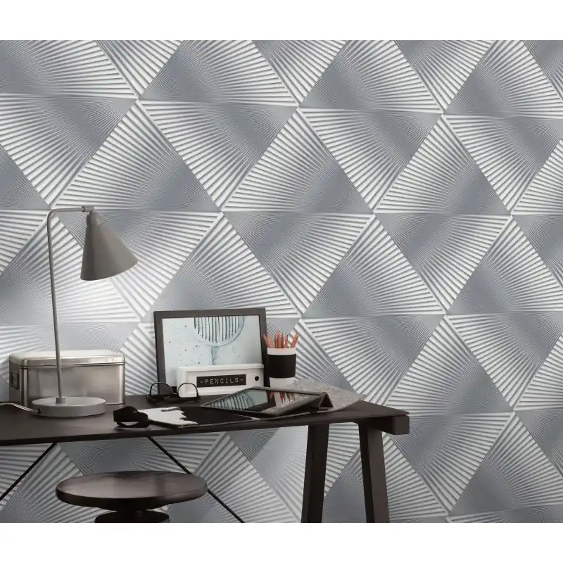 Preț mic Tapet Erismann Spotlight 2 10404-10, Geometrie Liniară, Gri-Argintiu, Extralavabil, 10.05m x 0.53m