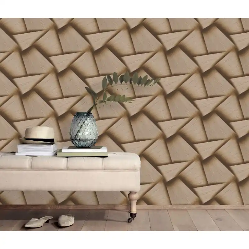 Tapet Erismann Spotlight 2 10401-30, Geometric 3D, Maro-Bej, Extralavabil, 10.05m x 0.53m Livrare rapidă