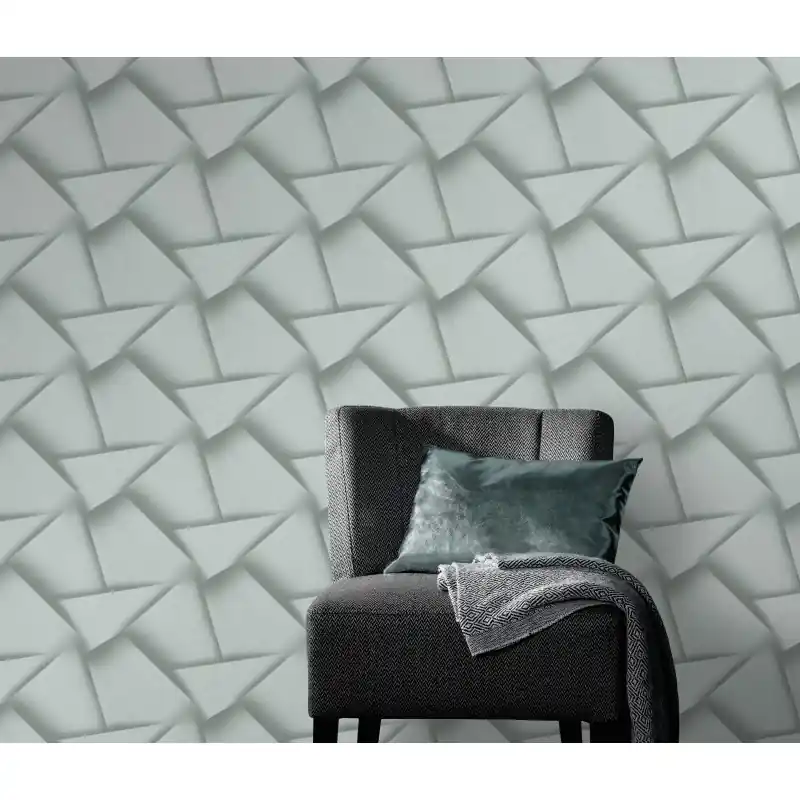 Tapet Erismann Spotlight 2 10401-24, Geometric 3D, Gri-Argintiu, Extralavabil, 10.05m x 0.53m Preț promoțional