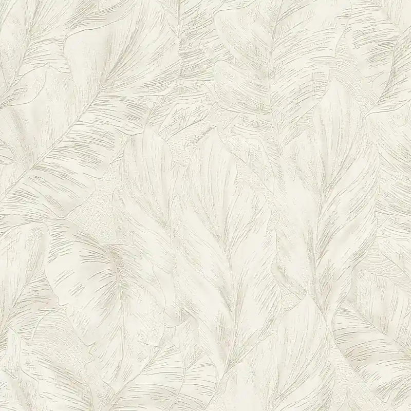 Plată sigură Tapet Luxury Roberto Cavalli 9 - RC21072 Model Frunze Tropicale Crem, Vinil Super-Lavabil, 10.05m x 1.06m
