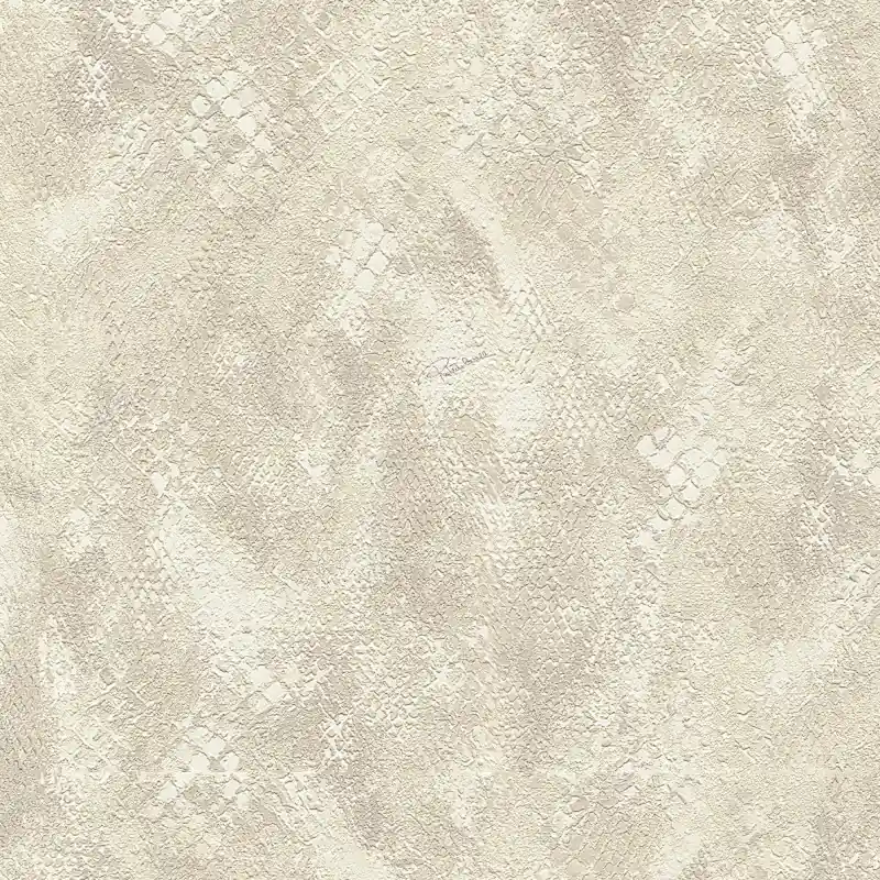 Tapet Lux Roberto Cavalli 9 - RC21053 Textură Piele de Șarpe Ocru/Bej, Vinil Lavabil, 10.05m x 1.06m Ofertă limitată