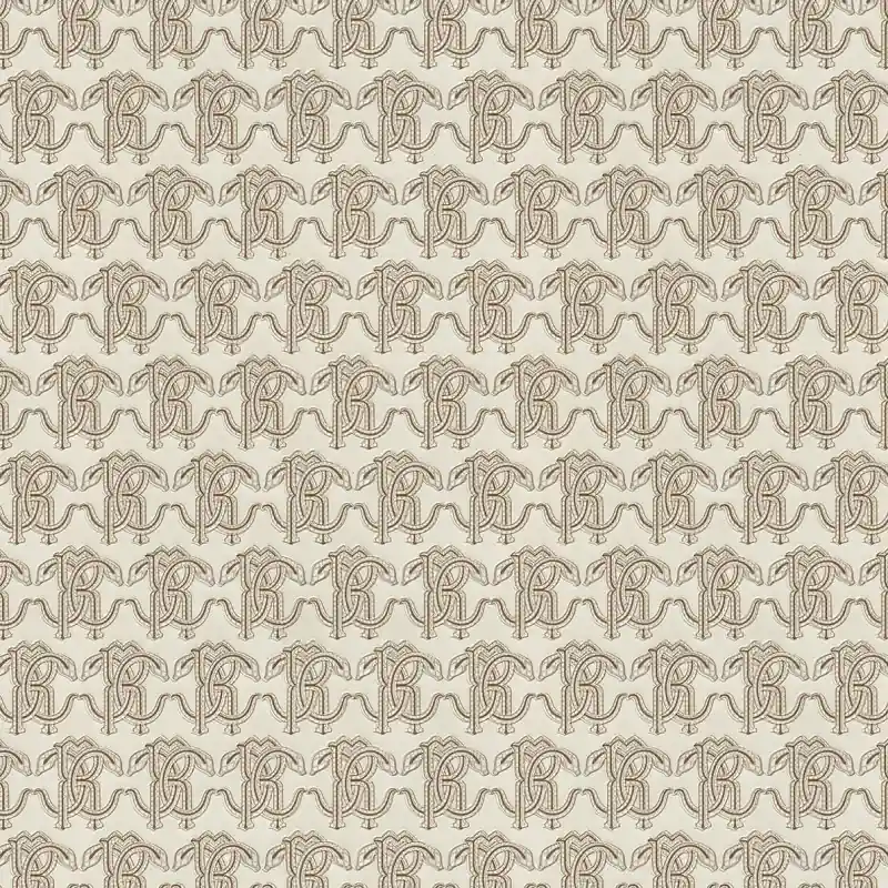 Tapet Lux Roberto Cavalli 9 - RC21035 Design Monogramă RC, Maro/Gri, Vinil Lavabil, 10.05m x 1.06m Ofertă