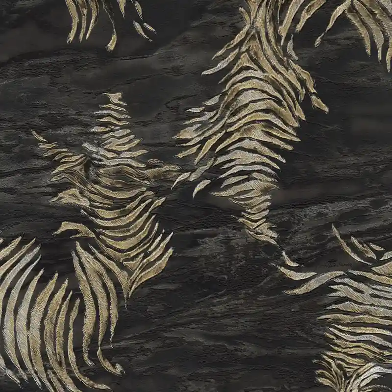 Nu rata Tapet Roberto Cavalli Home 9 - RC21016 Design Zebra Abstract Negru-Auriu (10.05m x 1.06m)