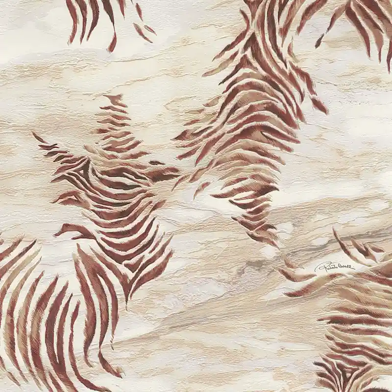 Tapet Roberto Cavalli Home 9 - RC21011 Design Zebra Abstract Crem - Auriu (10.05m x 1.06m) Ofertă specială