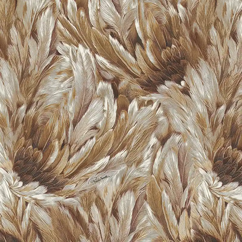 Premium Tapet Roberto Cavalli Home 9 - RC21009 Textură Plume Maro (10.05m x 1.06m)