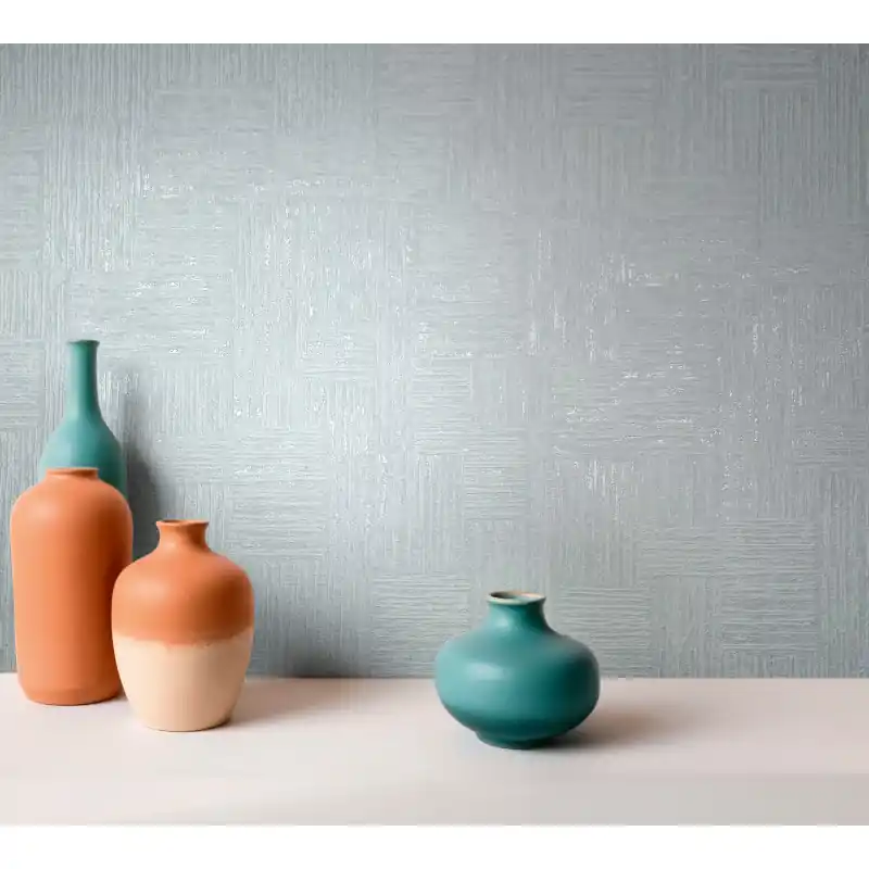 Tapet Modern Naomi Novamur 82551, Design Mozaic Liniar Albastru, 10.05m x 0.53m Reducere