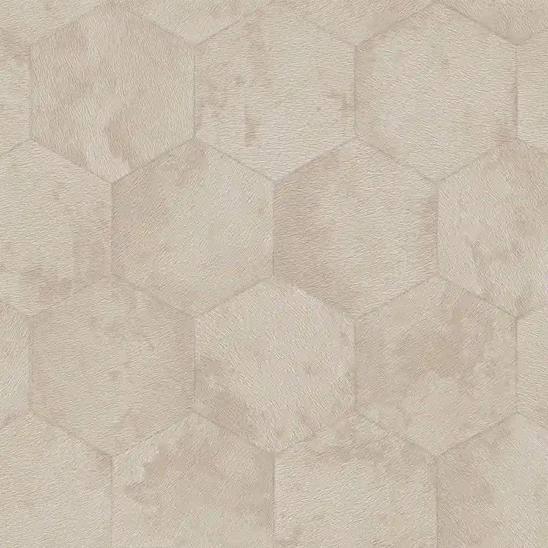 Tapet de lux Philipp Plein Hexagon Efect de Piele Z81023, Bej/Crem, 106 cm x 10.05 m Cumpără acum