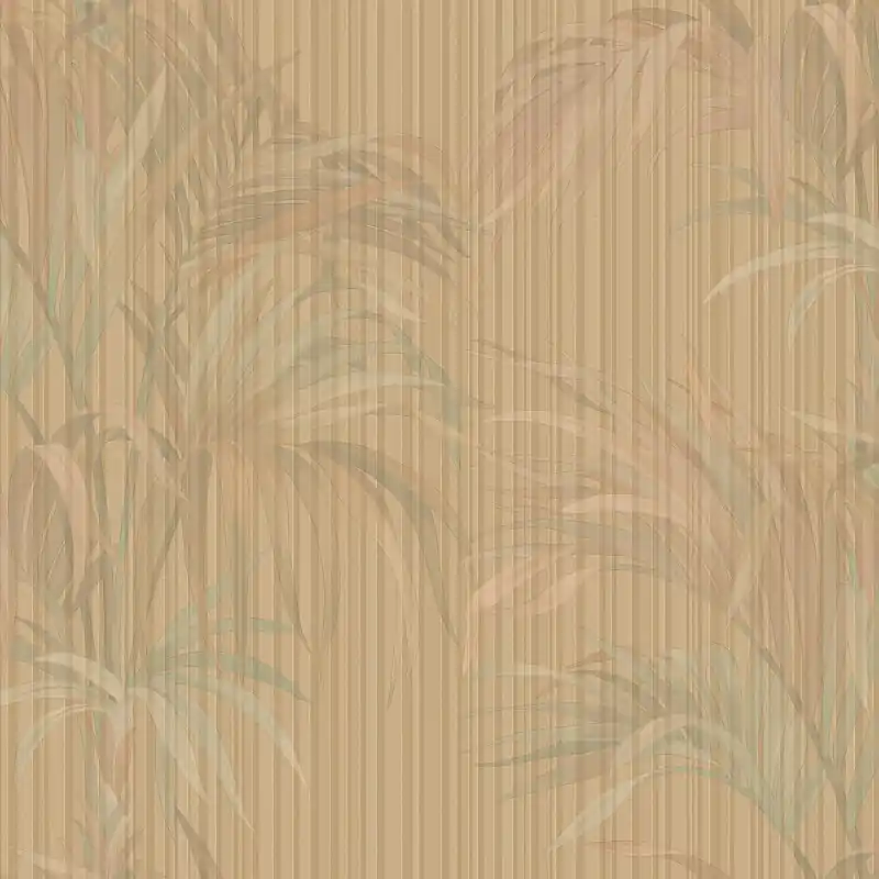 Cel mai vândut Tapet Lux Philipp Plein Tropical Stripes Z81017, Frunze Palmier Maro/Bej, 106 cm x 10.05 m