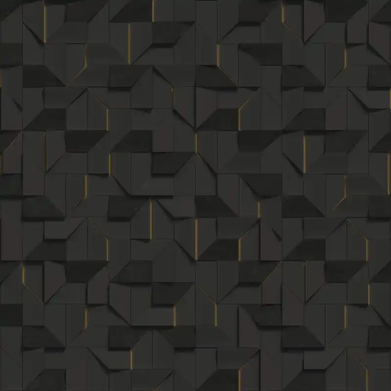 Tapet de Lux Philipp Plein 2 Z81001- Negru geometric, cu efecte metalice aurii și textură catifelată, 106 cm x 10.05 m Popular