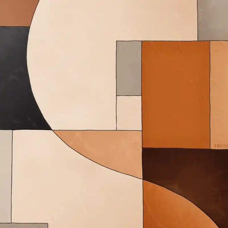 Tapet Panel Trussardi 8 Z30376 - Geometrie Abstractă în Tonuri de Pământ, 300x300 cm Comandă acum