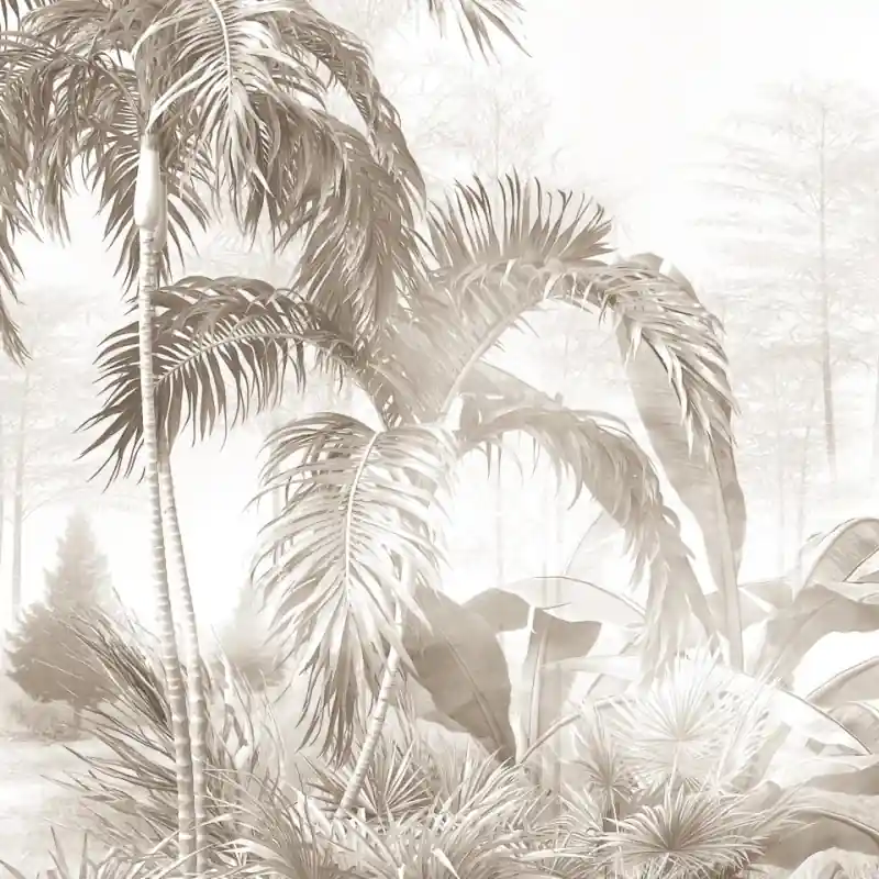 Tapet Tip Panel Trussardi 8, Model Z30361,-Palmier Tropical Sketch Bej , 300 X 300cm Ofertă de sezon