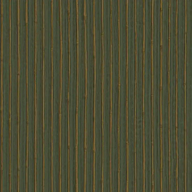 Super ofertă Tapet Trussardi Home 8 cod Z30327 – Design Texturat cu Linii Verticale Bambus, Verde Forest și Auriu, 10m x 0.70m