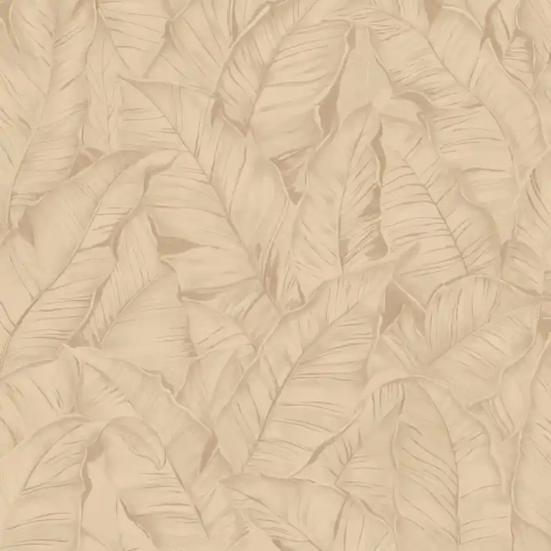 Preț mic Tapet Trussardi Home 8 cod Z30303 – Model Frunze de Palmier Bej, Vinil pe Vlies, 10m x 0.70m