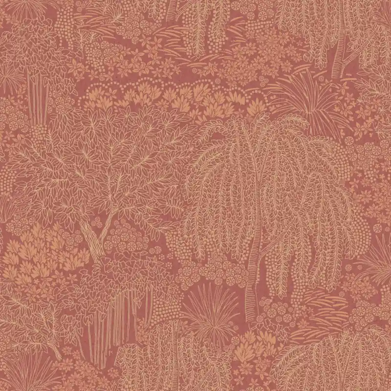 Super ofertă Tapet Decoprint Allure AL26263 – Model Peisaj Botanic Bordo-Auriu, Vinil pe Vlies, 10m x 0.53m