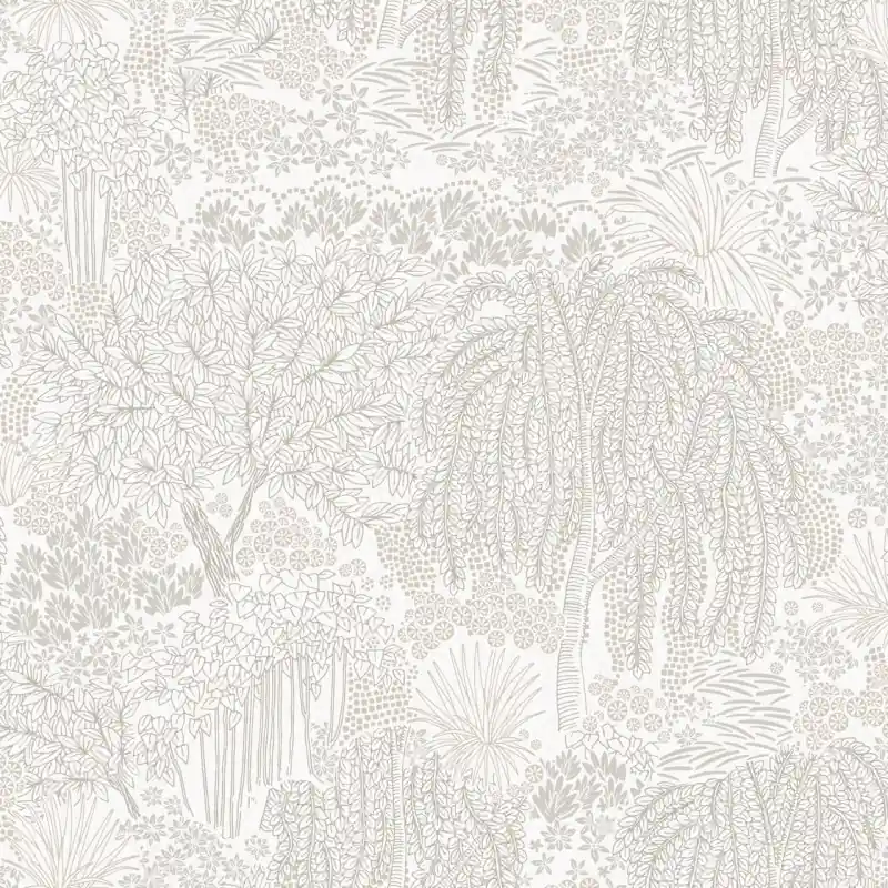 Vezi acum Tapet Decoprint Allure AL26260 – Model Peisaj Botanic Alb-Bej, Vinil pe Vlies, 10m x 0.53m