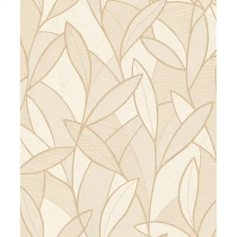 Livrare rapidă Tapet Decoprint Allure AL26231 – Model Frunze Stilizate Bej și Crem, Vinil pe Vlies, 10m x 0.53m