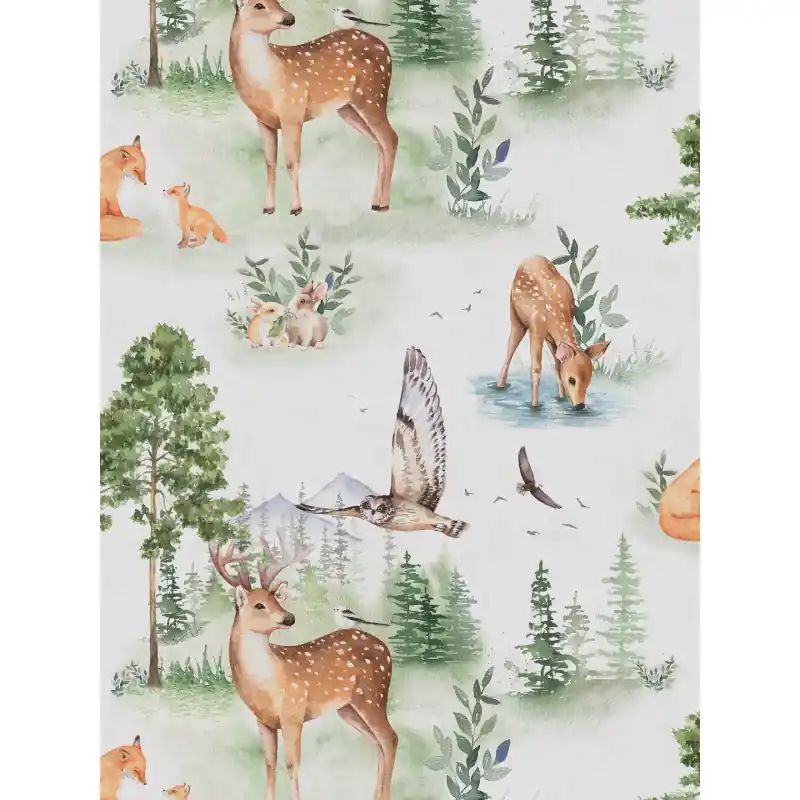 Tapet Copii Lilly & Luis 771721 – Model cu Padure si Animale în Nuanțe de Multicolor Ofertă de sezon