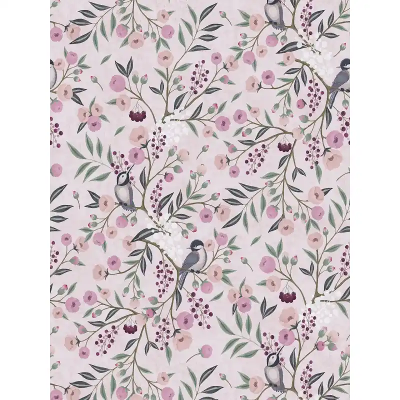Reducere Tapet Copii Lilly & Luis 771361 – Model cu Flori în Nuanțe de Roz Violet