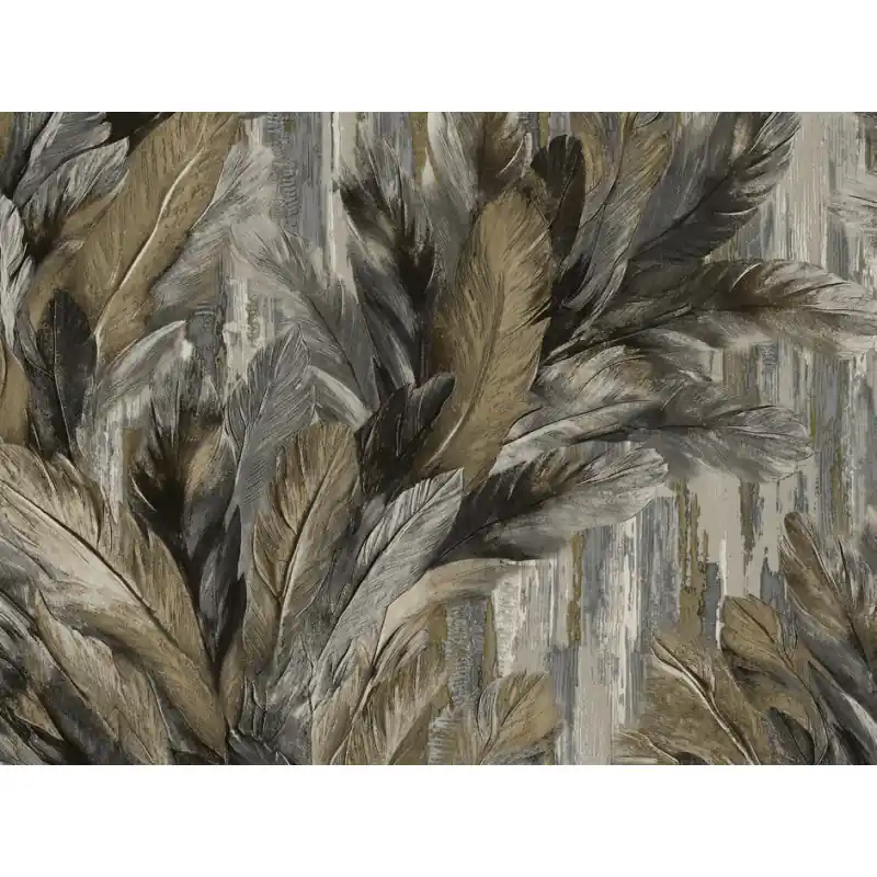 Tapet Zeno Tahiti – Design Italian Model Pene, Vinil pe Vlies Negru Argintiu 13349 Retur gratuit