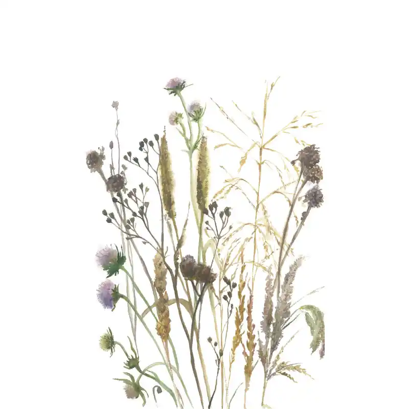 Cel mai vândut Tapet Marburg Boho "Pajiște de flori sălbatice" – Panel Vertical Acuarelă, 2.70m x 1.59m 35799