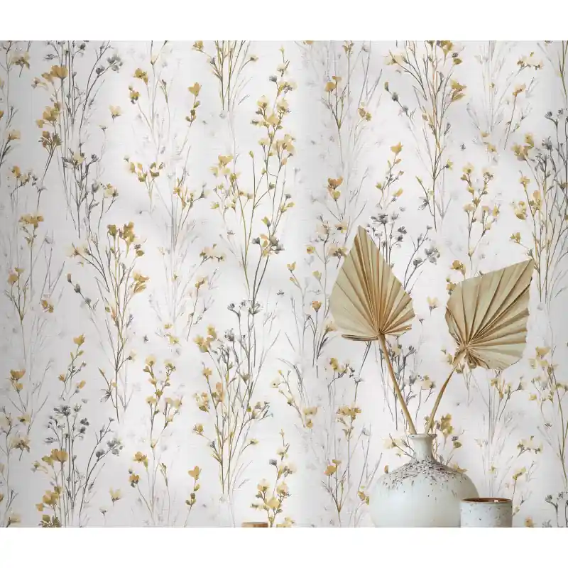 Preț mic Tapet Erismann Forest Dreams – Flori Botanice Maro pe Fond Alb 10561-20