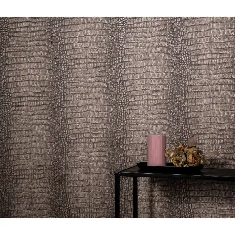 Preț redus Tapet Erismann Forest Dreams – Textură Piele de Lux, Maro 10560-11
