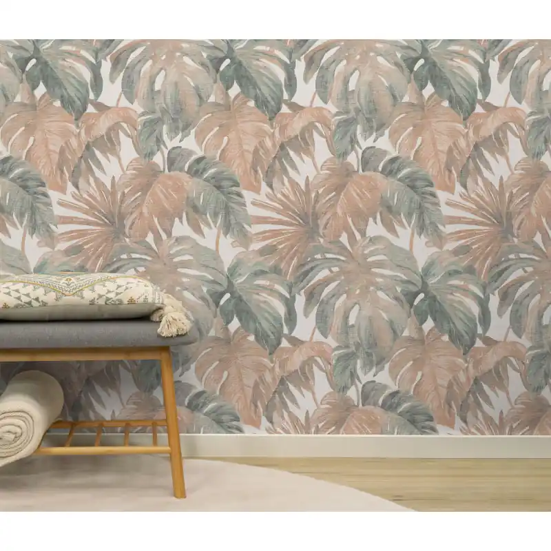 Tapet Forest Dreams – Frunze de Monstera, Stil Boho-Tropical, Maro-Verde 10558-11 Cumpără acum