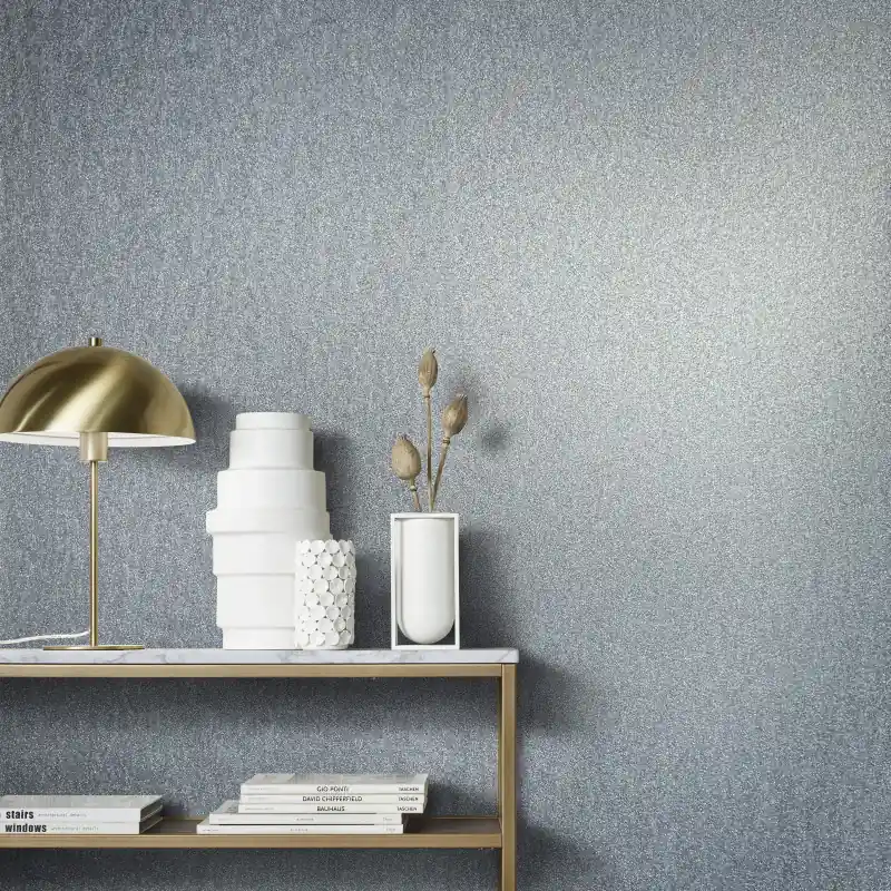 Tapet premium, aspect metalic, albastru cu sclipici 22952 Ofertă exclusivă