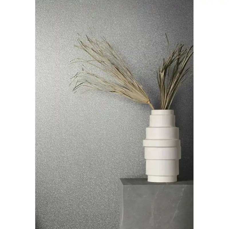 Tapet premium cu structură granulată gri deschis cu sclipici 22942 Plată sigură