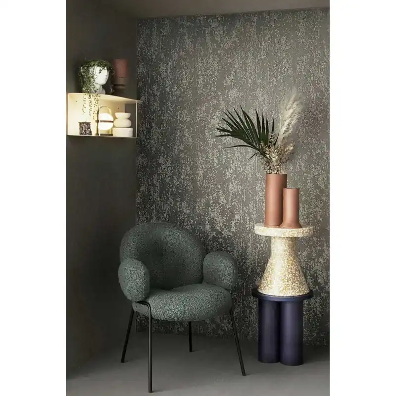 Tapet premium cu structură granulată gri inchis cu sclipici 22938 Preț promoțional