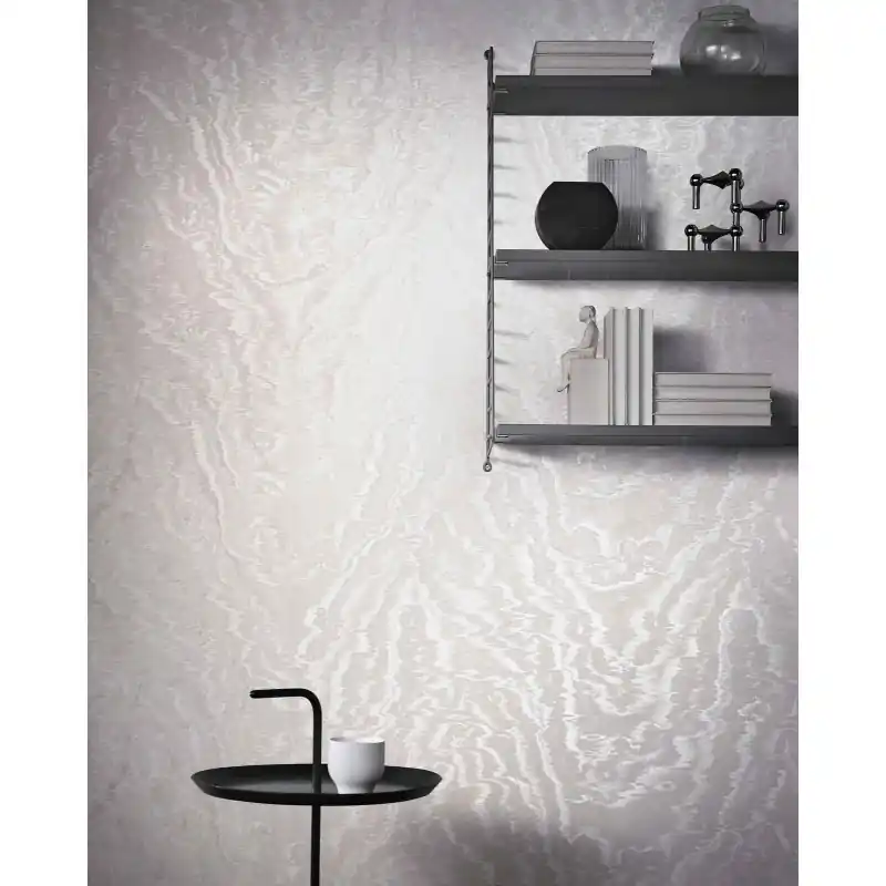 Tapet premium model valuri roz-gri metalizat 22920 Lichidare de stoc