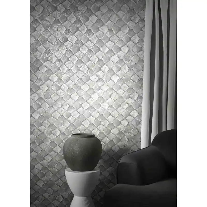Tapet premium aspect mozaic gri 22907 Livrare expres