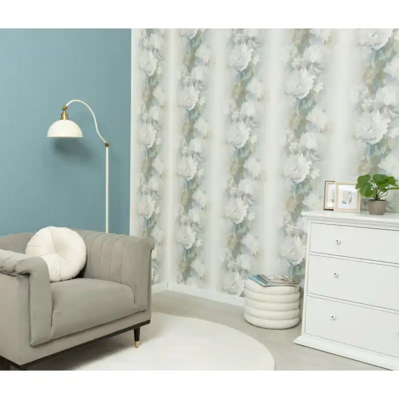 Tapet romantic model floral albastru-gri 10513-08 Doar azi