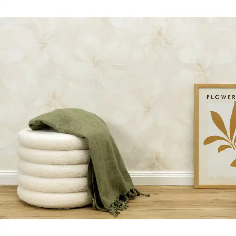 Tapet modern model floral bej 10514-14 Mai ieftin