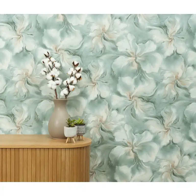 Tapet modern model floral verde 10514-18 Promoție