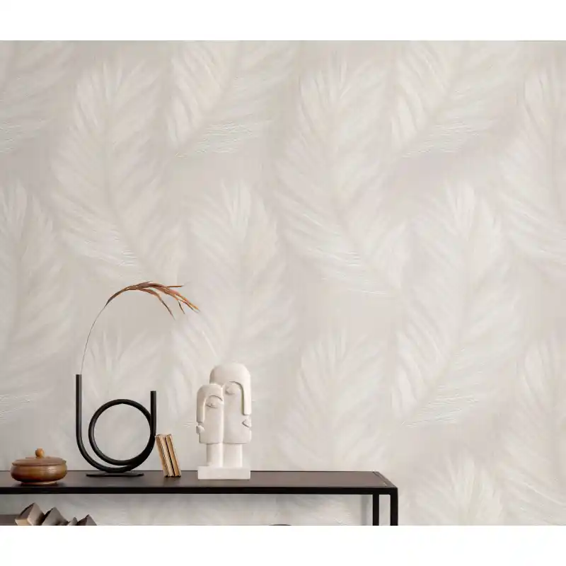 Tapet modern motiv frunze bej 10516-37 Cumpără online