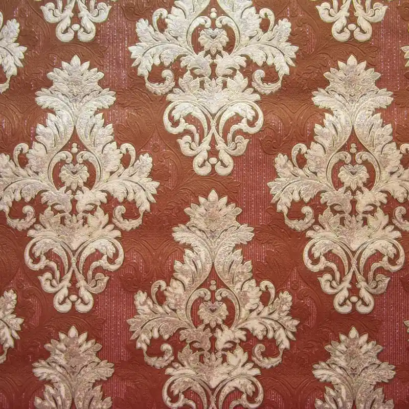 Reducere de preț Tapet clasic, baroc, dormitor, living, visiniu, auriu, Gracia, 7070-13