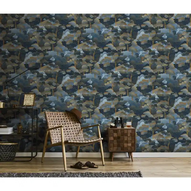 Tapet modern, model cu copaci, frunze, living, dormitor, Elle IV, 10448-08 Nu rata
