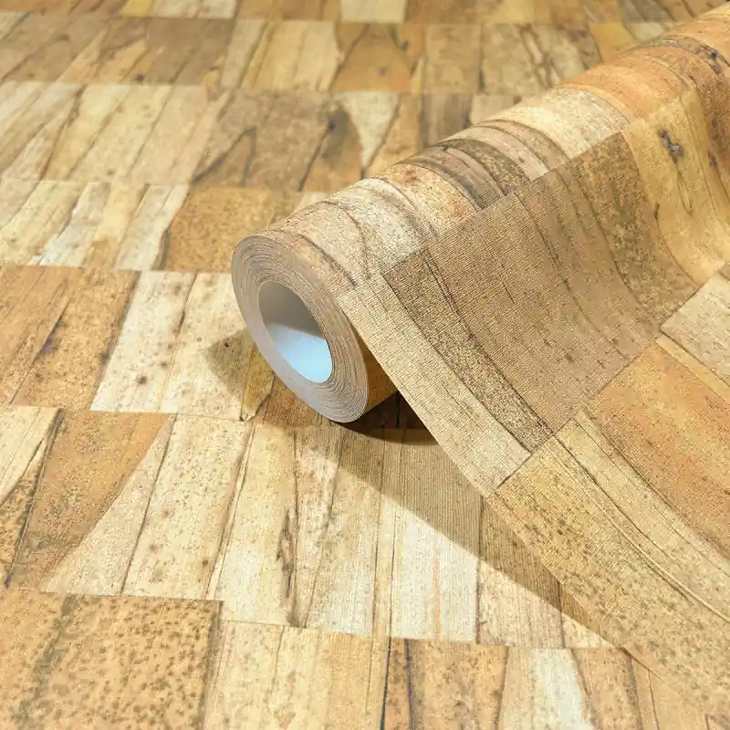Lichidare de stoc Tapet decorativ imitatie lemn Struktura 45737