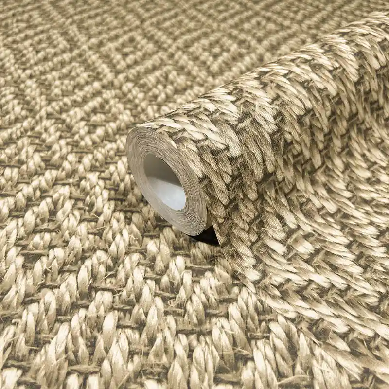 Ofertă de sezon Tapet decorativ imitatie impletitura Struktura 45745