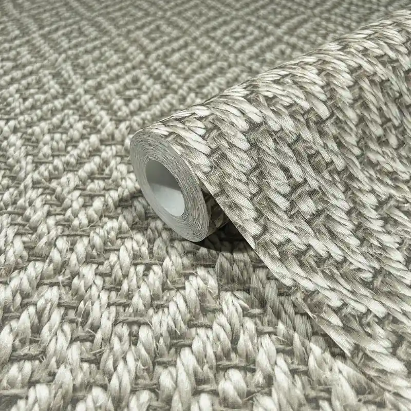 Tapet decorativ imitatie impletitura Struktura 45744 Reducere