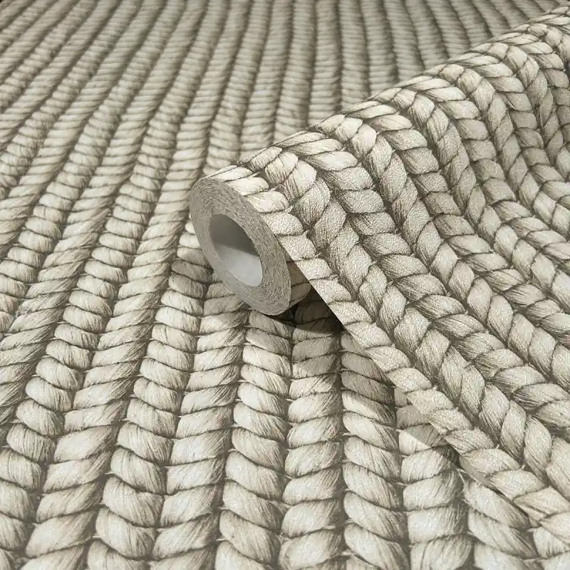 Retur ușor Tapet decorativ imitatie impletitura Struktura 45748