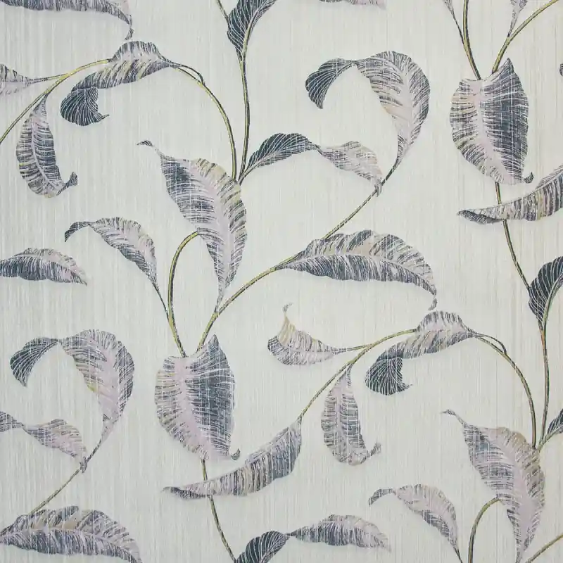 Tapet textil, cu frunze, gri, negru, auriu, Zambaiti, 20005 Retur gratuit